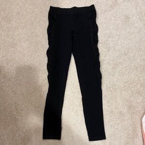 Express Black Leggings with Mesh Sides